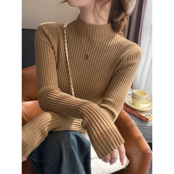 Slim Turtleneck Knit Sweater